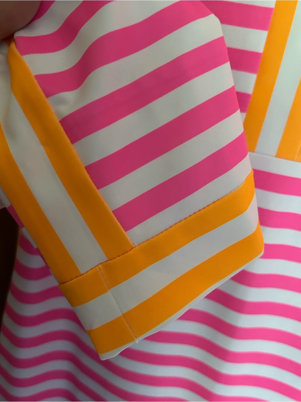 GRETCHEN SCOTT Hinkley Dress  Pink/ Orange Stripe Medium - Picture 5 of 6